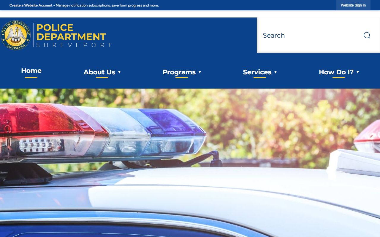 Shreveport Police Department website for Caddo Parish recent arrests